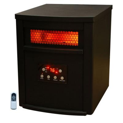 Life Zone Series 1500-Watt 6-Element Quartz Infrared Heater with Metal Cabinet and Remote Control